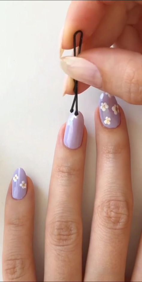 (paid link) Cute flower Nail Designs You Should attempt For Spring ... Nail polish, Manicure, Nail, Nail care, Finger, Cosmetics, Service,. Summer Nail Art, Nail Flower, Manikur Kuku, Nails For Bride, Lilac Nails, Beauty Hacks Nails, Hello Nails, Cute Simple Nails, Her Nails