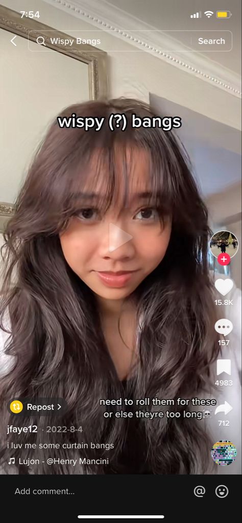 Soft Wispy Bangs Long Hair Layers, Wispy Bangs Widows Peak, Whispy Front Bangs Hairstyles, Wispy Bangs On Long Face, Cute Wispy Bangs Hairstyles, Wispy Bangs Round Face Straight Hair, Blowout With Wispy Bangs, Wispy Bangs With Layers Round Face, Wispy Bangs With Face Framing Layers Wavy Hair