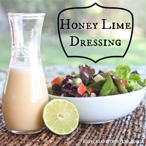 Honey Lime Salad Dressing, Lime Salad Dressing, Lime Salad, Condiments Recipes, Honey Lime Dressing, Citrus Recipes, Salad Dressing Recipe, Homemade Salads, Homemade Dressing