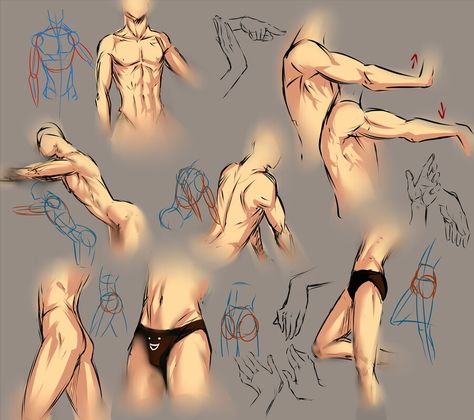 H Drawing Male Anatomy, Male Figure Drawing, Anatomy Practice, Body Drawing Tutorial, Body Sketches, Human Figure Drawing, Art Kawaii, 남자 몸, Anatomy Sketches