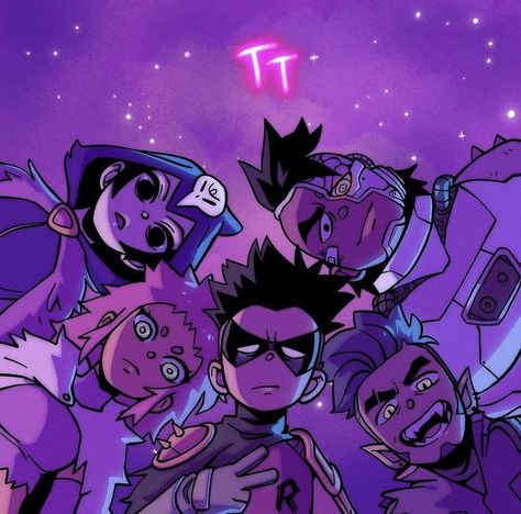 Glow Pfp, Nighwing, Teen Titans Characters, Teen Titans Love, Original Teen Titans, Teen Titans Fanart, Teen Titan, Univers Dc, Raven Teen Titans