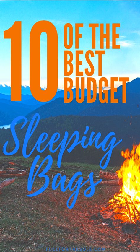 The best 'cheap sleeping bags' for camping, hiking & backpacking. These budget deals include lightweight, ultralight, compact, compressible, cold weather, winter, mummy and extra long options. Fuelforthesole.com Tent Camping Hacks, Outdoor Adventure Gear, Bushcraft Camping, Camping Bed, Backpacking Tips, Backpacking Gear, Camping Backpack, Sleeping Bags, Camping Essentials