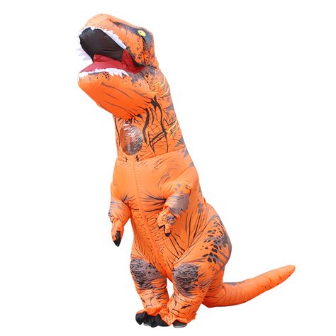 Orange T-REX Inflatable Dinosaur Costume Halloween Jumpsuit Carnival Inflatable T Rex Costume, Dino Cartoon, Adult Dinosaur Costume, Costume Dinosaure, Dinosaur Suit, Dinosaur Halloween Costume, Inflatable Dinosaur Costume, Rex Costume, Inflatable Dinosaur