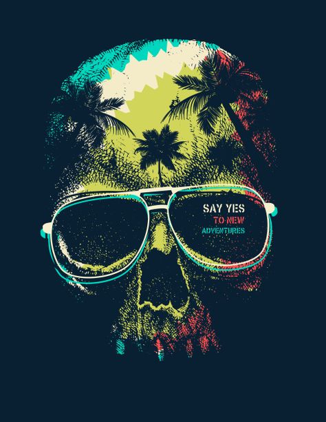 Psy Art, Sketch Tattoo Design, Tshirt Printing Design, Tshirt Design Inspiration, Skull Artwork, Surf Tshirt, Skull Wallpaper, Graphic Tshirt Design, Shirt Print Design