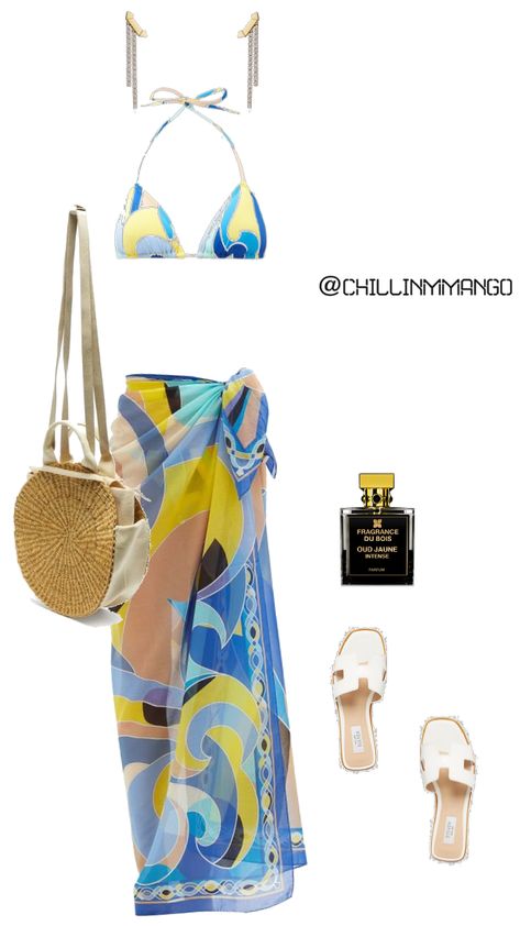 emilio pucci outfit ideas | Pucci Swimsuit, Outfit Maker, Outfit Shoplook, Emilio Pucci, Outfit Ideas, Fragrance, Yellow Gold, Yellow, How To Wear