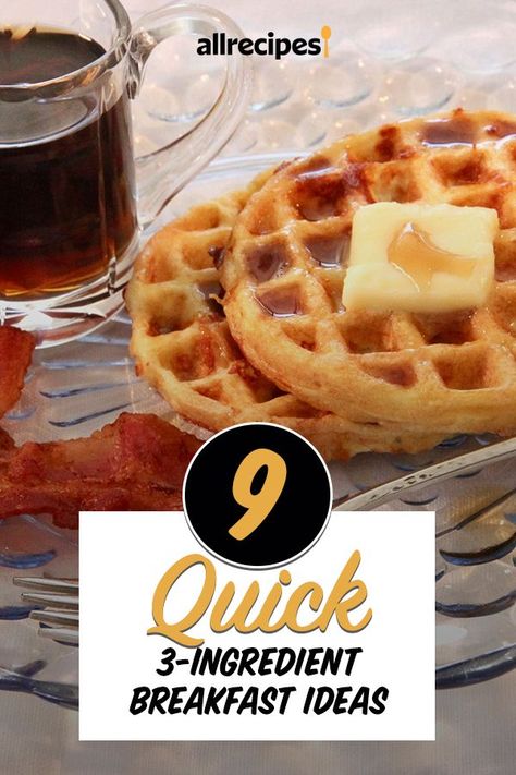 Banana Waffles 3 Ingredient, 3 Ingredient Breakfast, Three Ingredient Pancakes, Oatmeal Bites, Banana Oatmeal Pancakes, Morning Meals, Banana Waffles, Easy Breakfast Recipes, Lemon Scones