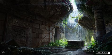 ArtStation - Hitman 2 - Colombian Ruin Concepts, Michal Kus Concept Art Forest, Avatar Tree, Hitman 2, Miss Marvel, Environment Sketch, Environment Painting, Ruined City, Sci Fi City, Forest City