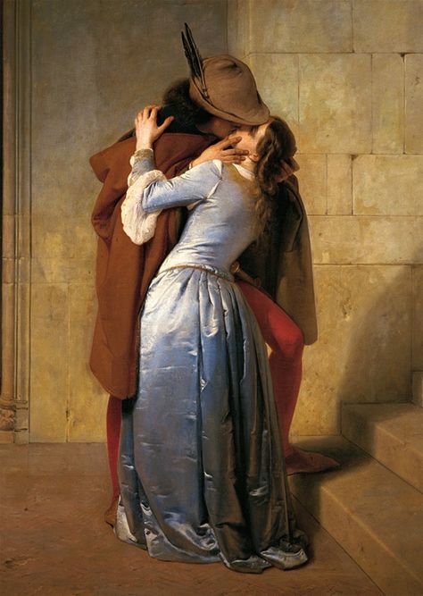 Romanticism Paintings, Neoclassical Painting, 19th Century Aesthetic, Neoclassical Art, Art Romantique, Kiss Painting, 19th Century Portraits, Representational Art, 19th Century Paintings