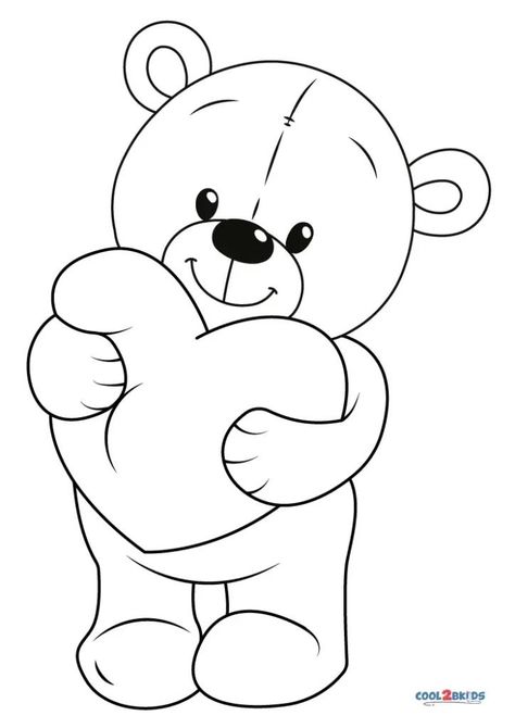 Teddy Bear Quilt Pattern, Teddy Bear Outline, Teddy Drawing, Teddy Bear Sketch, Teddy Bear Template, Printable Teddy Bear, Teddy Bear Coloring Pages, Fargelegging For Barn, Bear Template