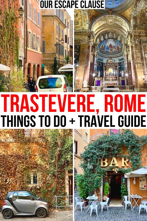 Trastevere, Rome: 17 Terrific Things to Do (+ Travel Guide & Map!) - Our Escape Clause Map Of Rome Attractions, Rome To Do, Rome Things To Do, Italy Travel Map, Rome Christmas, Precious Places, Stresa Italy, Rome Trastevere, Italy Cruise