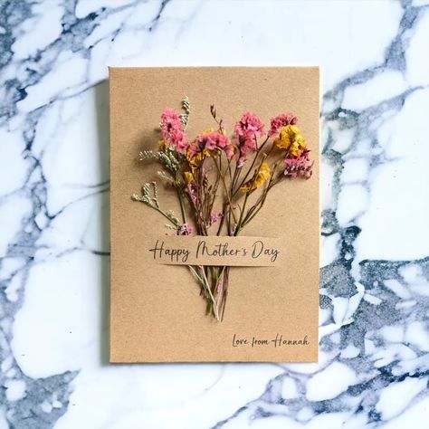 💐NEW💐 Celebrate the extraordinary mother in your life who brightens your world with our beautiful Mother's Day cards. This uniquely crafted card has the timeless beauty of dried flowers, creating a perfect keepsake for the most important motherly figure in your life. Perfect for framing or displaying, this card is more than just a token of appreciation. It doubles as a thoughtful gift that your mum can cherish for years to come, serving as a constant reminder of the love you share. #mother... Dry Flower Cards, Dried Flowers Card, Dried Flower Cards, Flowers Card, Mother's Day Cards, Mother's Day Card, Mothers Day Cards, Personalized Card, Beautiful Blooms