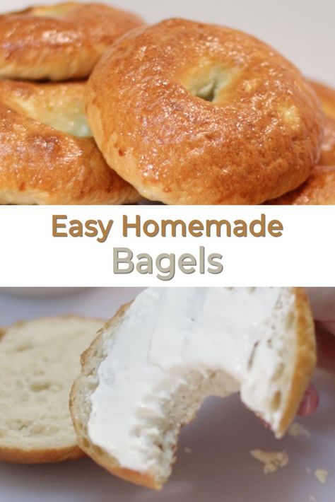 Easy Homemade Bagels, How To Make Bagels, Bagel Recipe Easy, Bagels Recipe, Pita Pockets, Homemade Bagels, Bagel Recipe, Bread Maker, Recipe From Scratch