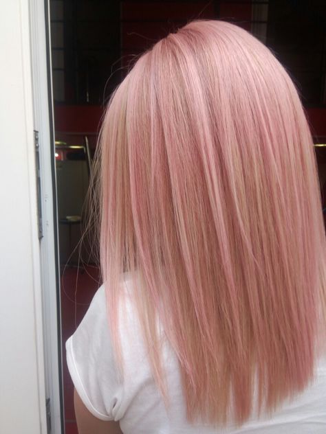 Cotton Pink Hair, Candy Pink Hair, Pink Hair Aesthetic, Blush Pink Hair, Cotton Candy Pink Hair, Blond Rose, Pink Hair Ideas, Haircolor Ideas, Light Pink Hair