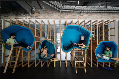 VR meetings, in-house therapists and garden rooms — welcome to the office of tomorrow | Evening Standard Office Inspiration Workspaces, Google Office, Alternative Seating, Future Office, Open Space Office, Cool Office, Game Room Design, Coworking Space, Office Inspiration