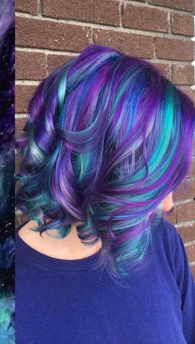 Medium Haircuts With Bangs, Medium Length Hair Straight, Short Natural Haircuts, Lumpy Space, Galaxy Hair, Teal Hair, Hair Color Crazy, Shoulder Hair, Shoulder Length Hair Cuts