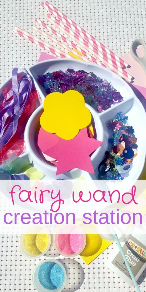 Fairy Wand Creation Station - No Time For Flash Cards Fairytale Activities, Craft Ideas For School, Fairy Tales Preschool Activities, Preschoolers Activities, Fairy Tales Preschool, Fairy Tale Activities, Preschool Craft Activities, Fairytale Theme, Fairy Tale Crafts