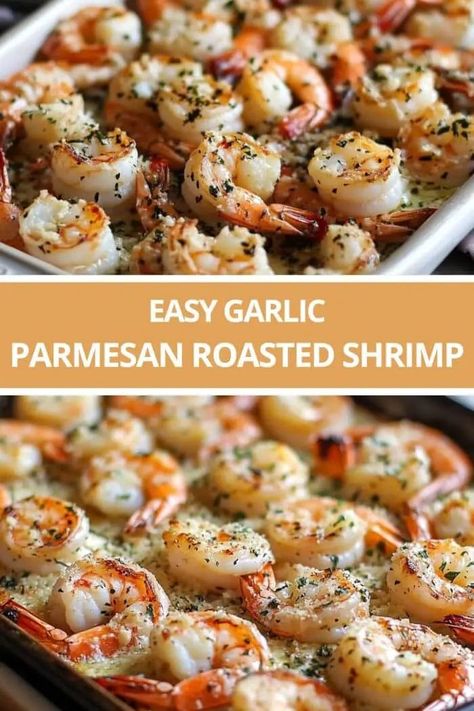 Garlic Parmesan Roasted Shrimp Shrimp Appetizers For Party, Italian Shrimp, Roasted Shrimp Recipes, Garlic Parmesan Shrimp, Crispy Cheddar Chicken, Shrimp Appetizer, Shrimp Parmesan, Apple Dumpling Recipe, Italian Herbs