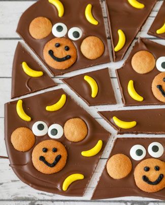 Curious George Party Ideas, Monkey Party Ideas, Curious George Birthday Party, Monkey Birthday Parties, Curious George Party, Curious George Birthday, Candy Bark, Monkey Birthday, Curious George