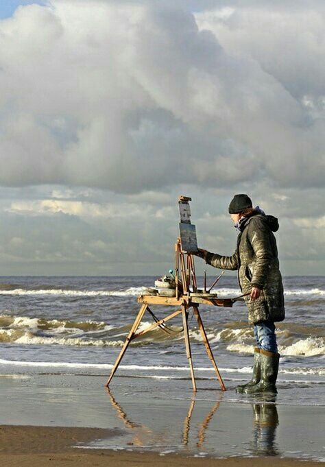 Pochade Box, Air Photo, Artist Life, Plein Air Paintings, 인물 사진, Art Studios, Artist At Work, Beach Life, Artist Studio