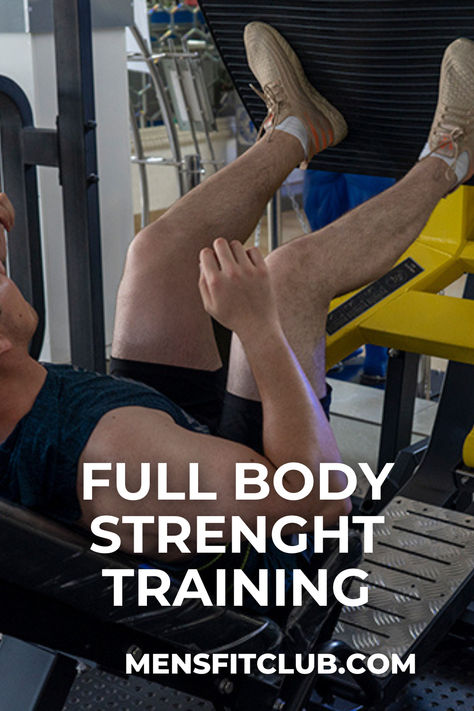 A person performing a full-body strength training workout in a well-lit home gym. They are engaged in a series of exercises including squats, lunges, and deadlifts using a set of dumbbells and a barbell. The person has a strong, determined expression, wearing comfortable workout clothes, with good posture and form. The background features fitness equipment like a bench, resistance bands, and a motivational poster on the wall. The overall scene is energetic, encouraging, and emphasizes the import Strength Training For Men, Full Body Workout For Men, Workout Programs For Men, Best Hamstring Exercises, Full Body Strength Training, Full Body Workout Program, Strenght Training, Strength Training Guide, Strength Training Exercises