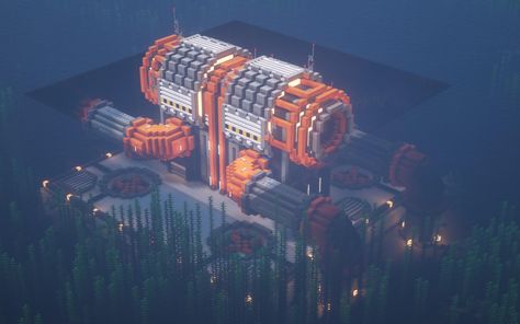 Minecraft Futuristic Building Ideas, Minecraft Guardian Farm, Minecraft Building Styles, Futuristic Minecraft Builds, Underwater Minecraft Builds, Minecraft Futuristic Building, Futuristic Minecraft, Minecraft Underwater, Minecraft Modern City