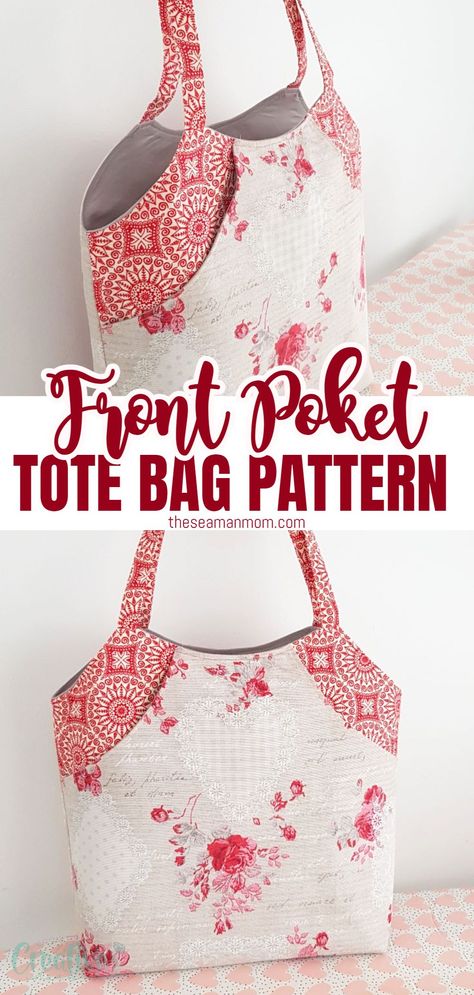 Fabric Totes To Sew, Fabric Bags Diy Simple, Sewing Pockets In Bags, Homemade Bags And Totes, Carry All Bag Pattern Free, Cloth Hand Bags Sewing Patterns, Fabric Bag Patterns Free, Basket Bag Pattern Free, Quilted Handbags Patterns Free