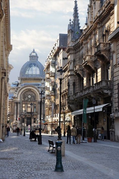 Stavropoleos street in Bucharest / Romania (by Alexandru Velcea). Romania Travel, Walking Down The Street, Bucharest Romania, Brasov, Beautiful Places To Travel, Old City, Macedonia, Eastern Europe, Albania