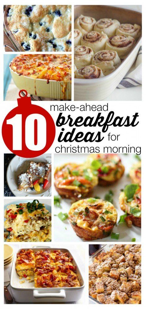 10 Make-Ahead Breakfast Ideas for Christmas Morning - I Can Teach My Child! Breakfast Ideas For Christmas Morning, Breakfast Ideas For Christmas, Make Ahead Breakfast Ideas, Christmas Morning Breakfast, Christmas Brunch, Ideas For Christmas, Christmas Breakfast, Snacks Für Party, Make Ahead Breakfast