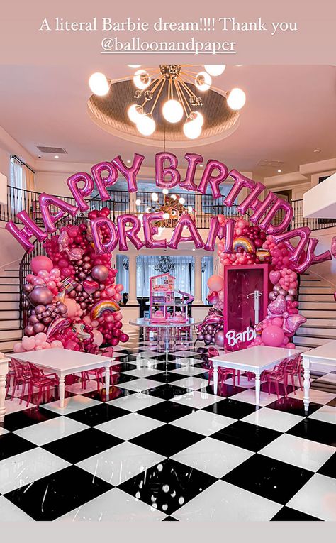 Barbie Inspired Birthday Party, Dreams Birthday Party, Pink Birthday Party Ideas, Pink Princess Party, Pink Flamingo Party, Pink Party Theme, Barbie Party Decorations, Spring Birthday Party, Birthday 21st