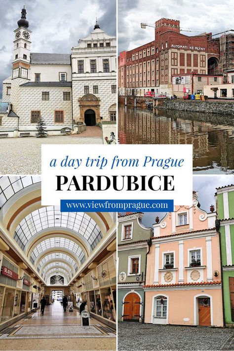 Pardubice town is only an hour by train from Prague, which makes it a great option for a day trip. Perfect for a stroll through a historic part of the town, visiting an art exhibition at the castle museum and enjoying a coffee in a retro style coffee house. Visiting Pardubice town is definitely a great way to escape the crowds in Prague and if you have a day spare on your holiday, it's an easy day out. Day Trips From Prague, Castle Museum, Prague City, Enjoy Coffee, Have A Day, Easy Day, The Castle, Days Out, Coffee House