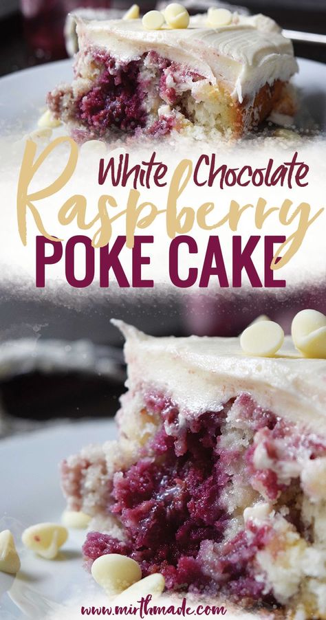 Rae Drummond Recipes, Desserts Board Ideas, Six Sister Desserts, Easy Two Layer Cake, Cake Recipes With Berries, Easy Boxed Cake Recipes, Layered Poke Cake, Cake Recipes Sheet Pan, Raspberry Poke Cake Jello