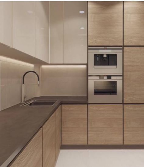 Hiasan Dalaman Dapur, Dapur Moden, Reka Bentuk Dapur, Reka Bentuk Bilik Tidur, Modern Kitchen Colours, Small Modern Kitchens, Simple Kitchen Design, Kitchen Modular, Kabinet Dapur