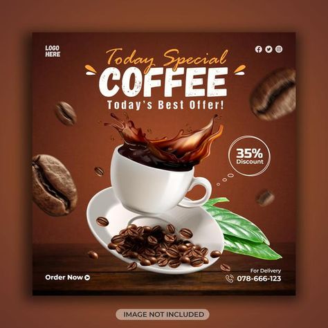 Coffee Poster Ideas, Coffe Shop Poster, Coffee Creative Post, Coffee Social Media Post Design, Coffee Ads Design, Cafe Social Media Posts, Photoshop Poster Ideas, Coffee Poster Design Ideas, Coffee Poster Design Graphics