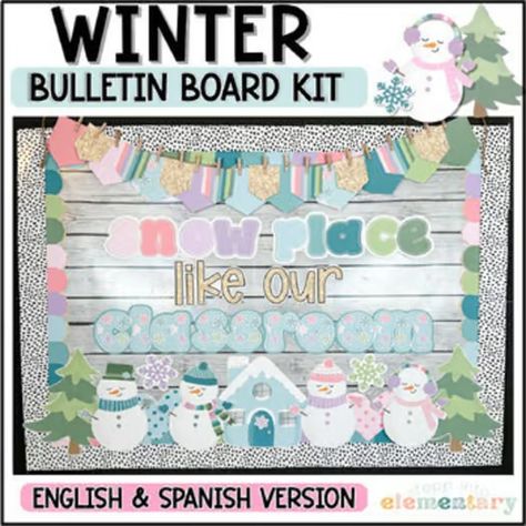 Winter bulletin board | TPT Winter Classroom Decor, Bulletin Board Winter, Name Snowman, Winter Classroom Decorations, January Decor, Winter Bulletin Board, Snowman Theme, Bulletin Borders, January Bulletin Boards