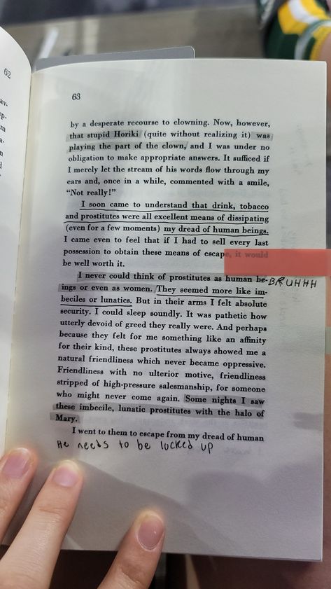 #books #booktok #reading #annotations #aesthetic No Longer Human Book Aesthetic, No Longer Human Annotations, Reckless Annotation, Annotating Classic Books, Book Quotes Aesthetic Annotations, Human, Reading, Books