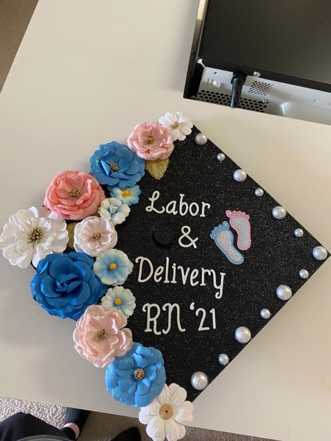 Postpartum Nurse Graduation Cap, Labor And Delivery Cap Decoration, Labor And Delivery Nurse Grad Cap, Labor And Delivery Grad Cap, Ob Nurse Graduation Cap, Labor And Delivery Nurse Graduation Cap, Labor And Delivery Graduation Cap, Labor And Delivery Nurse Aesthetic, Nurse Graduation Cap Designs