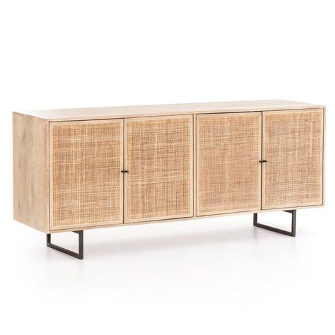 Ubud Sideboard – LD Shoppe Cane Sideboard, Sideboard Storage, Living Room Storage, High Fashion Home, Dining Storage, Formal Dining, Mango Wood, Cabinet Doors, Storage Furniture