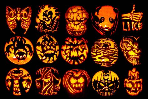 Expert Pumpkin Carving Ideas, Pumpkin Carving Ideas Dremel, Scary Clown Pumpkin Carving, Advanced Pumpkin Stencils, Hard Pumpkin Carving Stencils, Scraped Pumpkin Carving, Pumpkin Carving Patterns Printable Free, Professional Pumpkin Carving, Elaborate Pumpkin Carving