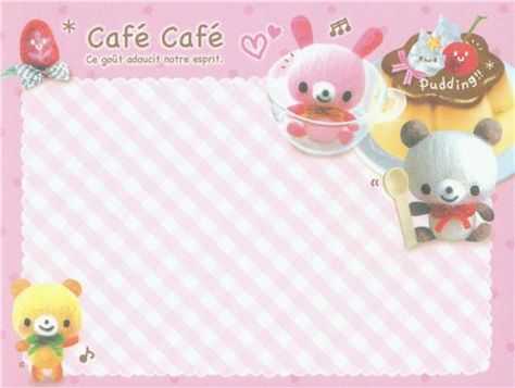 mini Memo Pad Cafe Cafe Bear Pudding Japan kawaii 4