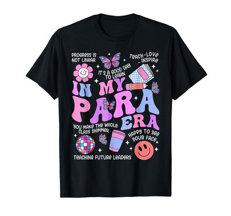 PRICES MAY VARY. First Day Back To School Shirt Funny Gift for Boys, Girls, Students, Teachers. Gift for Brother, Sister, Son or Daughter, Little Kids, Kinder, Child, Toddler, Pupil, Baby, Adults, Friends, Family. It is time to Party & Celebrate 1st Day Of School 2024 In My Para Era Paraprofessional Paraeducator Back To School Design is a cute back to school present for teacher, student, son, sister, kids, schoolboy, schoolchild, schoolkid, grade squad design to wear on the first day of school o Sped Paraprofessional Shirts, Gifts For Paraprofessionals, Paraprofessional Outfits, Present For Teacher, Back To School Design, First Day Back To School, Presents For Teachers, Teacher Student, 1st Day Of School