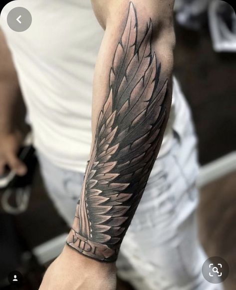 Forearm Wing Tattoo, Wing Tattoo Arm, Forearm Tattoo Men Sleeve, Tato Lengan Bawah, Tato Setengah Lengan, Eagle Wing Tattoos, Angel Wing Tattoo, Tato Flash, Wing Tattoo Men