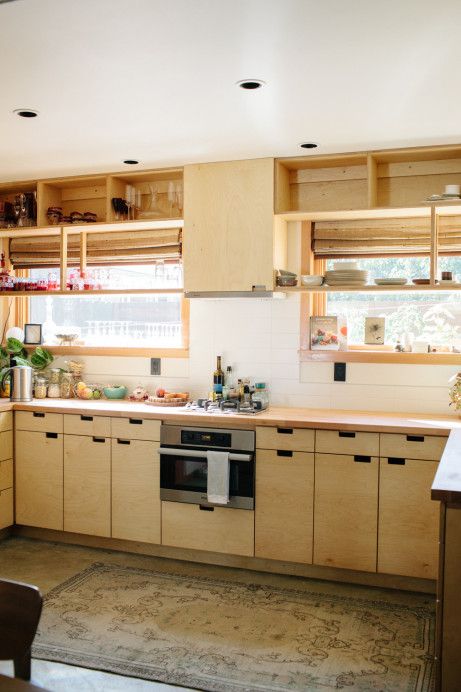 Plywood Kitchen, Plywood Cabinets, Cabin Kitchens, Wood Kitchen, Baltic Birch, 인테리어 디자인, Dream Kitchen, Kitchen Inspirations, New Kitchen