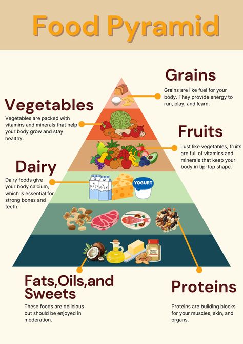 food pyramid#food#diet 4 Food Groups, Food Pyramid Meal Plan, Nutrition Pyramid Food Charts, Pyramid Food Nutrition, Food Triangle Chart, Food Prymids, Food Prymids Activity, Food Pyramid Project Ideas, Go Grow Glow Foods Pyramid