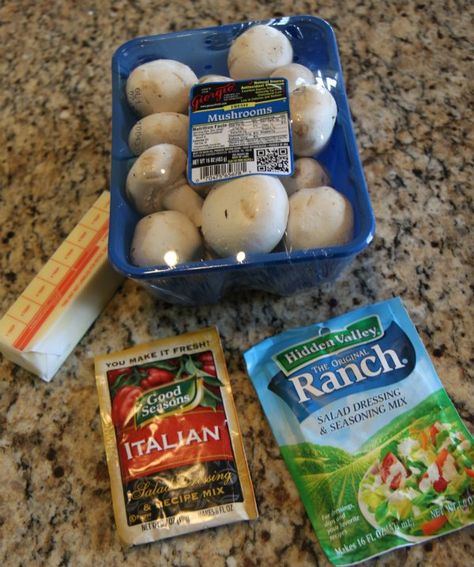 Easy to make Slow Cooker Italian Ranch Mushrooms recipe. Perfect side dish for any meal. AD Ranch Mushrooms Crockpot, Mushrooms In Crockpot, Crock Pot Mushrooms, Asparagus Gratin, Italian Mushrooms, Ranch Mushrooms, Crockpot Mushrooms, Slow Cooker Italian, Traditional Christmas Dinner