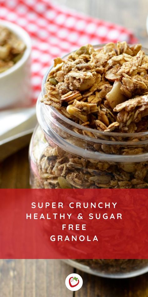 No Sugar Granola Bars, No Sugar Added Granola Recipe, Weight Watchers Granola Recipe, Macro Friendly Granola Recipe, Low Carb Granola Recipe With Oats, Healthy Granola Bars Homemade No Sugar, Ww Granola Recipe, Granola For Diabetics, No Sugar Granola Recipe