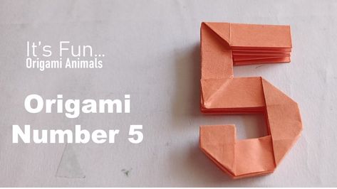 5 Origami Number Five, Five Origami, Number five origami tutorial, Easy numbers origami Origami Numbers, Origami Tutorial Easy, Number Five, Subscribe My Youtube Channel, Origami Animals, Origami Tutorial, Number 5, My Youtube Channel, Youtube Channel