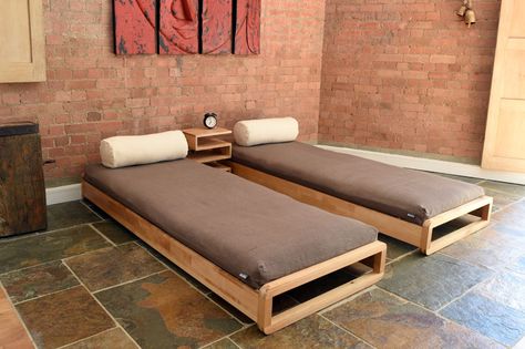 Two Loop stacking beds as single beds Stacking Beds, Stacking Bed, Single Day Bed, Spare Bed, Wooden Beds, Single Beds, Simple Sofa, Day Bed, Diy Sofa