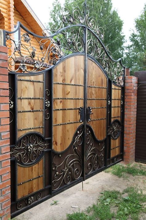 The best gate design ideas that you can copy right now in your home 50 Gate Design Ideas, Modern Main Gate Designs, Tor Design, Idea Bedroom, Steel Gate Design, Front Gate Design, Entrance Gates Design, Iron Gate Design, Decor Plants