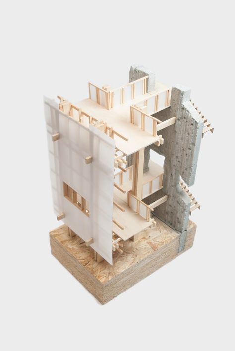 1:20 sectional model - Cultural Innovation Centre for Construction - revitalising craftsmanship in architecture - Andrew Morris - University of Plymouth, School of Architecture, Design and Environment - 2017 Sectional Model, Tectonic Architecture, Structural Model, Conceptual Model Architecture, Macau China, Concept Models Architecture, Innovation Centre, Architecture Concept Diagram, Architectural Model