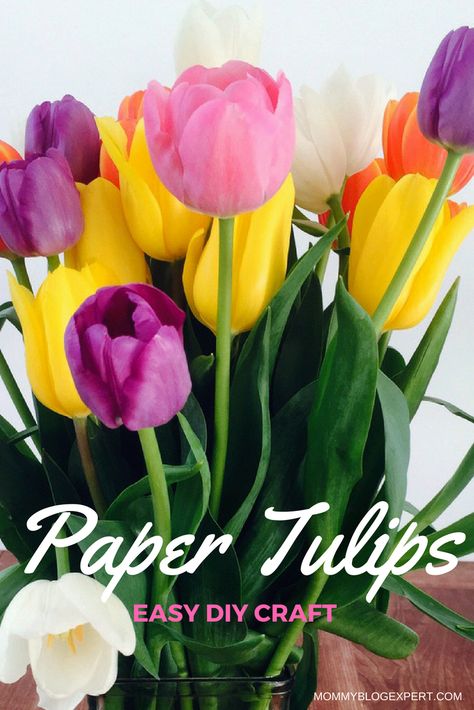 Easy Origami Rose, Paper Tulips, Paper Roses Diy, 3d Paper Flowers, Paper Flowers Diy Easy, Diy Paper Flowers, Paper Flower Patterns, Rose Crafts, Paper Flower Crafts